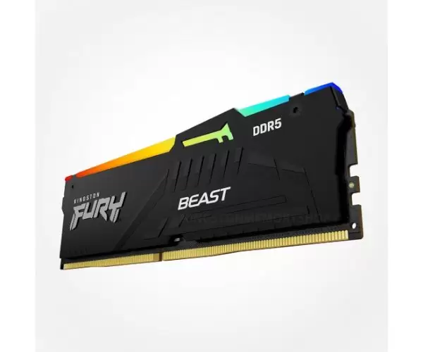 זיכרון לנייח Kingston Fury Beast BLACK RGB 64GB 2X32GB DDR5 6K Mhz C36 תמונה 3
