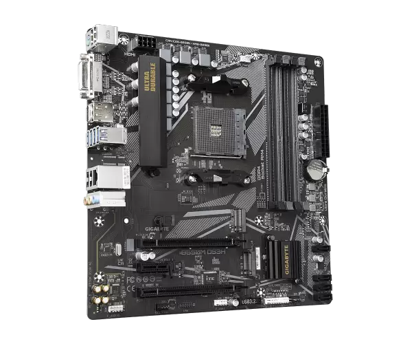 לוח אם למעבדי Gigabyte B550M DS3H 1.5 AMD Ryzen 3000-5000 תמונה 2