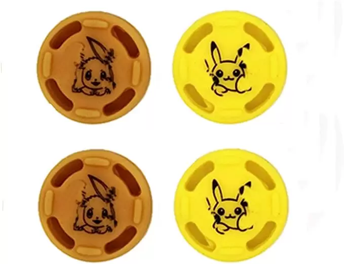 סט סיליקונים לאנלוגים 4 יחידות פוקימון SWITCH ANALOG CAPS SILICOM POKEMON צהוב