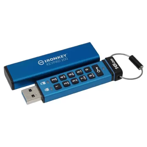 זיכרון נייד KINGSTON 16GB IronKey Keypad 200 תמונה 2