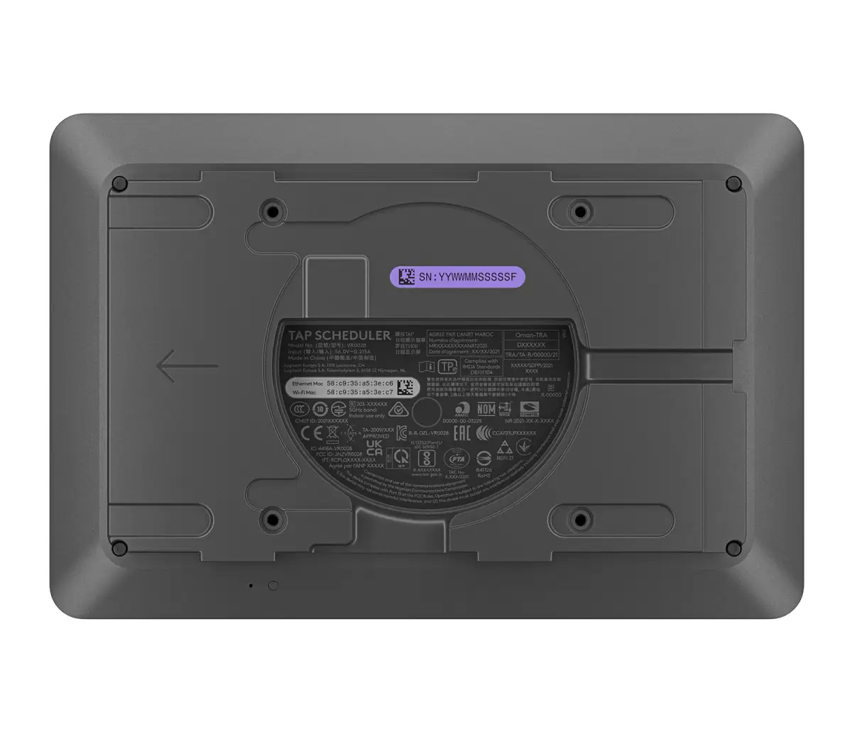 יומן חדרי ישיבות Logitech TAP SCHEDULER שחור תמונה 3