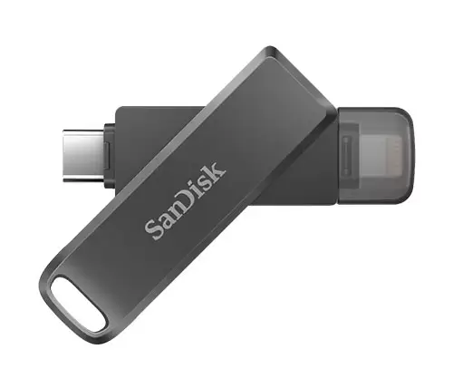 זכרון נייד מבית Sandisk המותאם למכשירי אפל Ixpand Luxe Lightning - בנפח 64GB תמונה 2