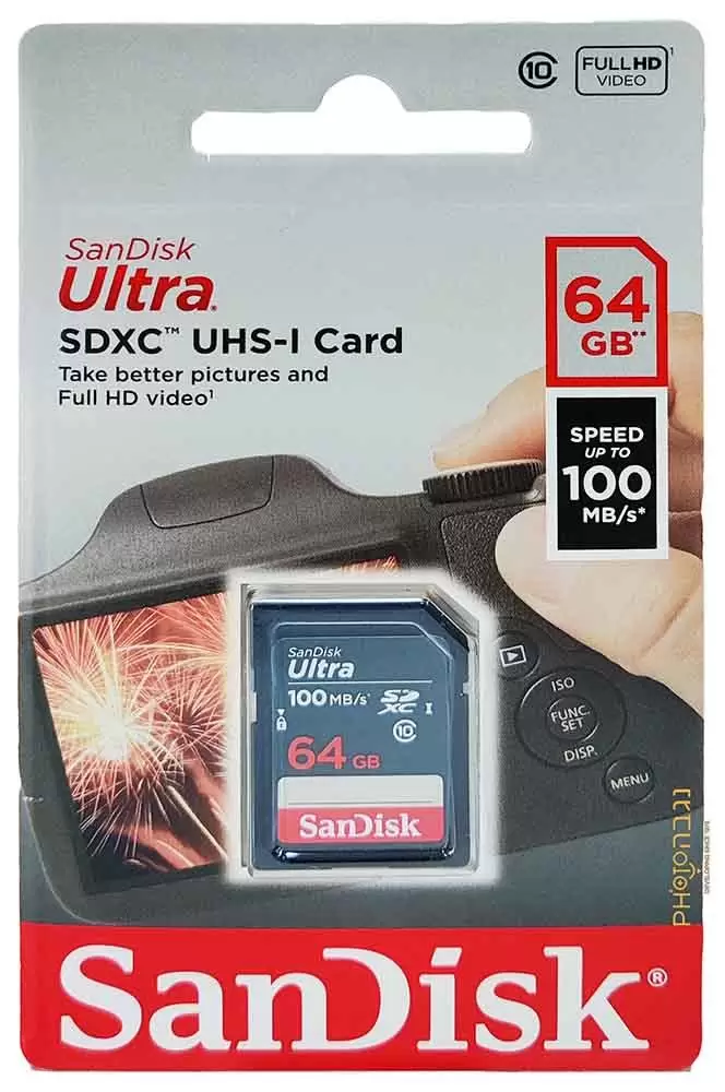 כרטיס זיכרון SanDisk Ultra 64GB SDHC תמונה 2