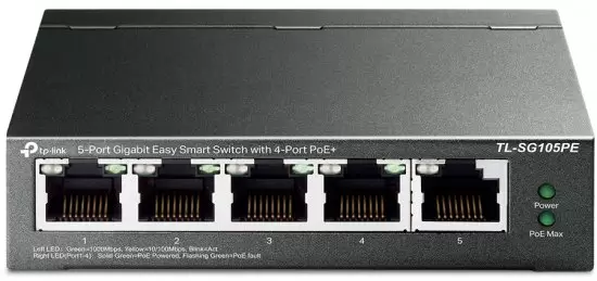 מתג חכם TP-Link 5-Port Gigabit Easy Smart Switch TL-SG105PE