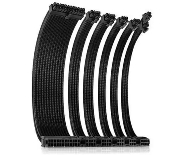 סט כבלים מאריכים Antec Sleeved Extension PSU Cable Kit V2 Black תמונה 2