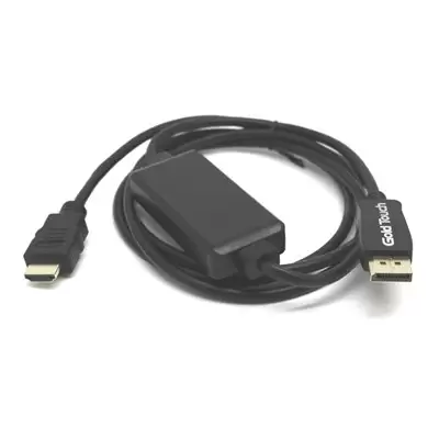 כבל המרה מחיבור HDMI לחיבור DisplayPort 1.8m Gold Touch תמונה 2