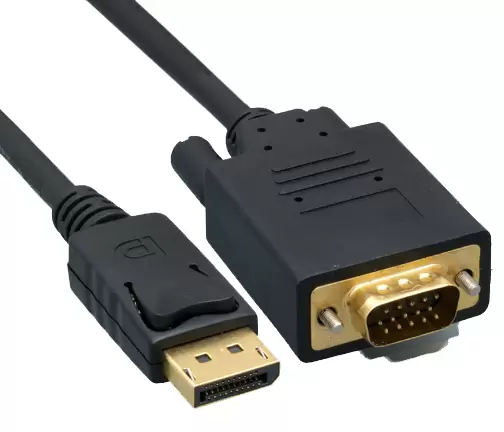 כבל DisplayPort לחיבור VGA באורך 1.8 מטר Gold Touch