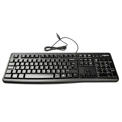 מקלדת לוגיטק חוטית עברית אנגלית LOGITECH K120 תמונה 2