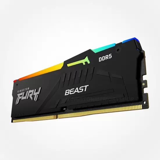 זכרון Kingston 32GB 5200MT/s DDR5 CL36 DIMM FURY Beast RGB EXPO תמונה 2