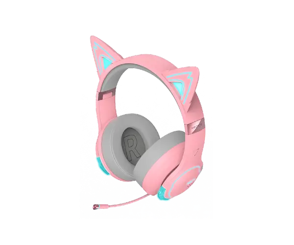 אוזניות חתול Edifier G5BT Wireless Low Latency Gaming Headset PINK Cat ורוד תמונה 2