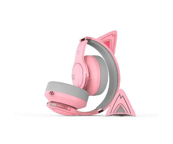 אוזניות חתול Edifier G5BT Wireless Low Latency Gaming Headset PINK Cat ורוד תמונה 4