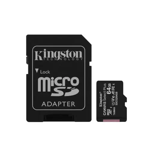 כרטיס זיכרון 64GB micSDXC Canvas Select Plus 100R A1 C10+ADP