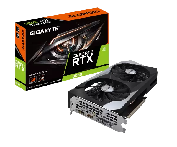 כרטיס מסך Gigabyte RTX 3050 Windforce 2 8GB