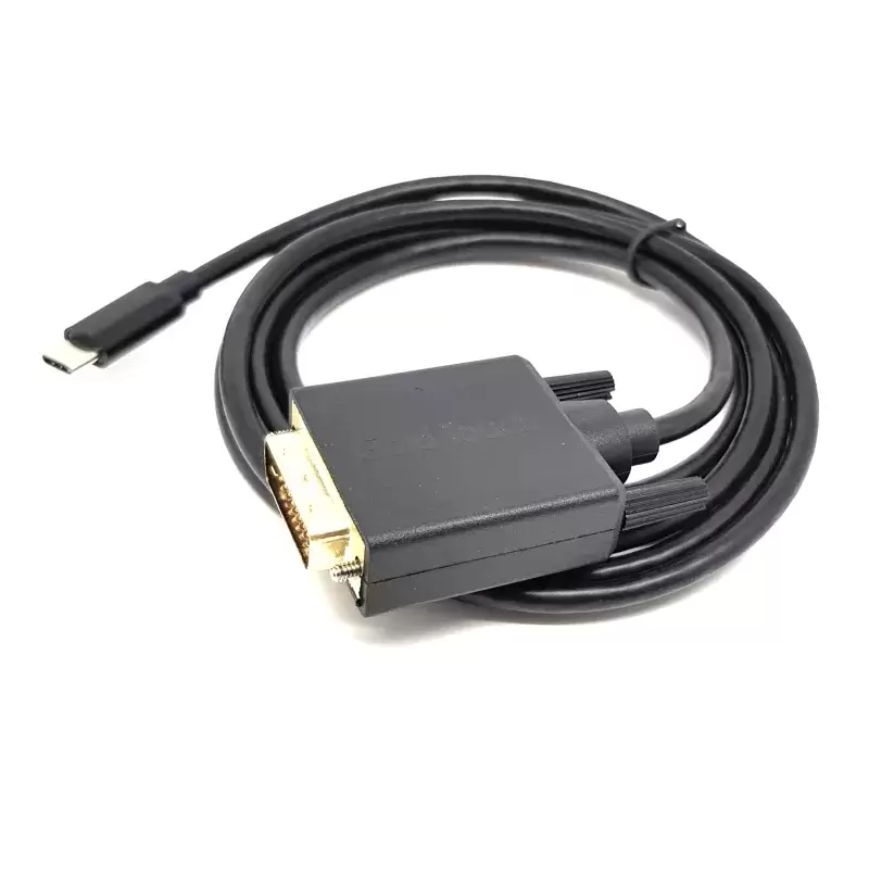 כבל מחיבור USB3.1 Type C לחיבור Gold Touch 1.8m DVI תמונה 2