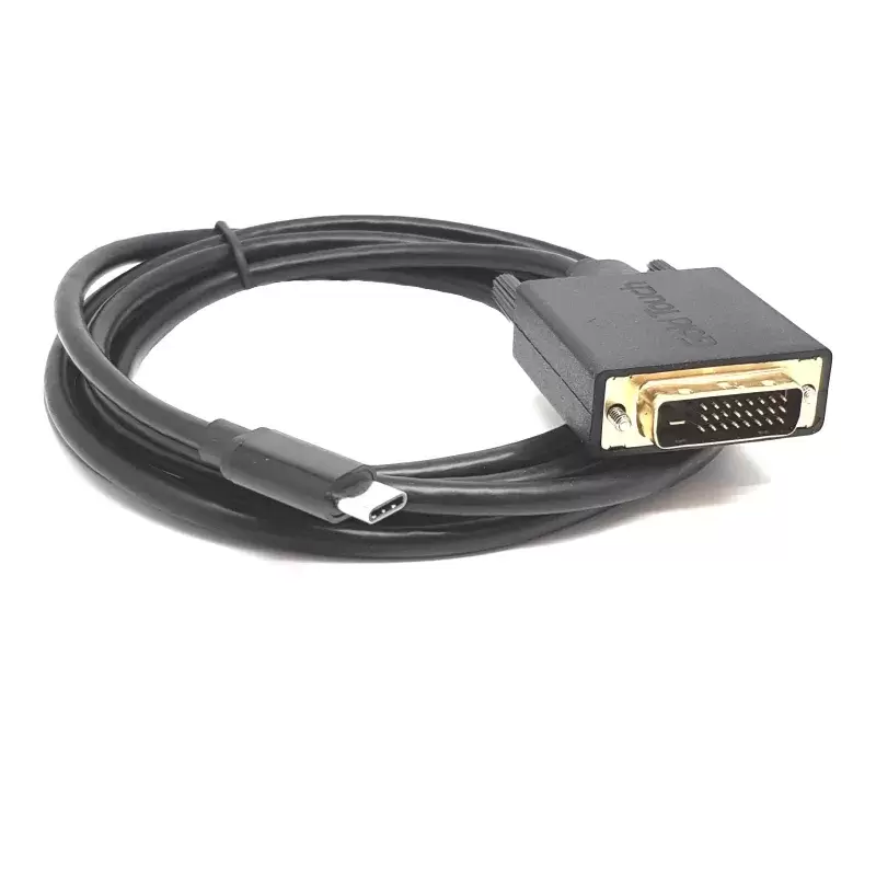 כבל מחיבור USB3.1 Type C לחיבור Gold Touch 1.8m DVI תמונה 3