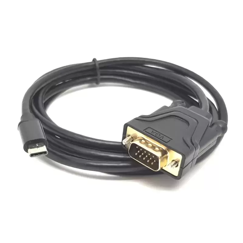 כבל מחיבור USB3.1 Type C לחיבור Gold Touch 1.8m VGA