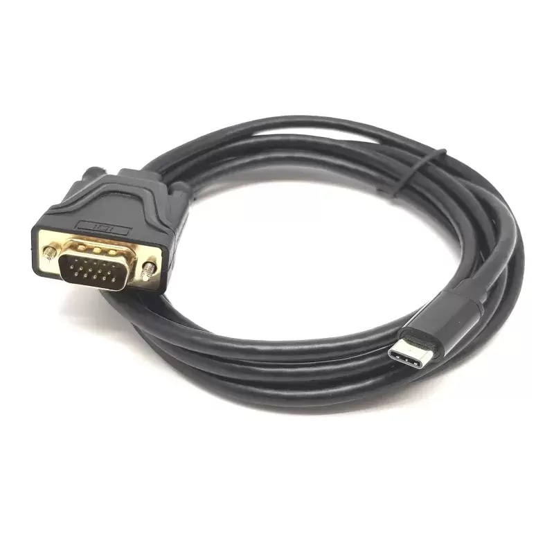 כבל מחיבור USB3.1 Type C לחיבור Gold Touch 1.8m VGA תמונה 2