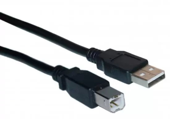 כבל מחיבור USB 2.0 A זכר לחיבור USB 2.0 B זכר באורך 5 מטרים Gold Touch