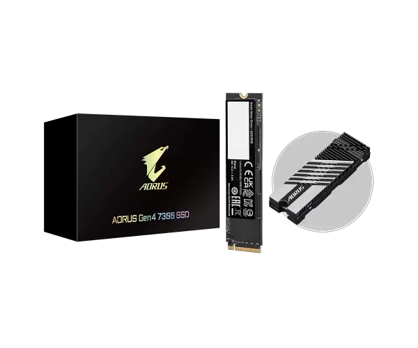 דיסק פנימי Gigabyte AORUS Gen4 7300 SSD 1TB