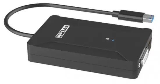 תחנת עגינה STLab U-1100 USB 3.0 Mini Dock HDMI + DVI + Hub תמונה 2