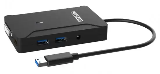 תחנת עגינה STLab U-1100 USB 3.0 Mini Dock HDMI + DVI + Hub תמונה 3