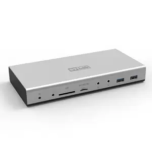 תחנת עגינה STLab USB3.1 C Hub + HDMI + DVI + G LAN + CR Docking Station