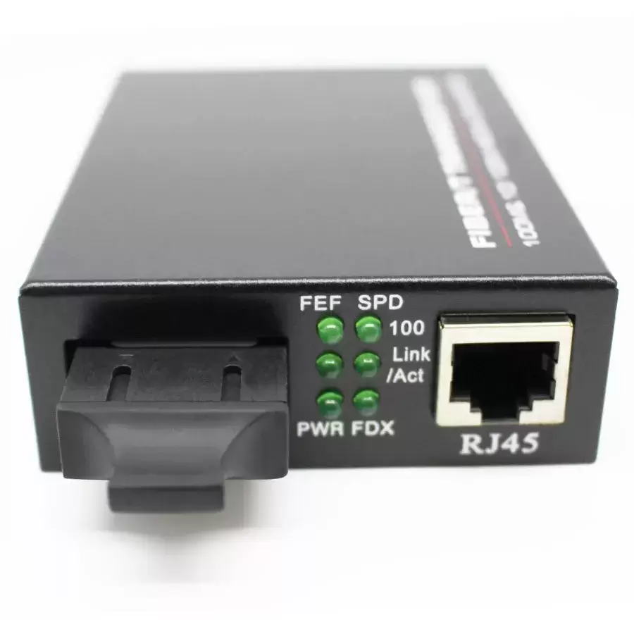 ממיר אופטי Luggar LU-MC100-SC 10/100TX-100Base (SC) MM Duplex 2Km Media Converter תמונה 2