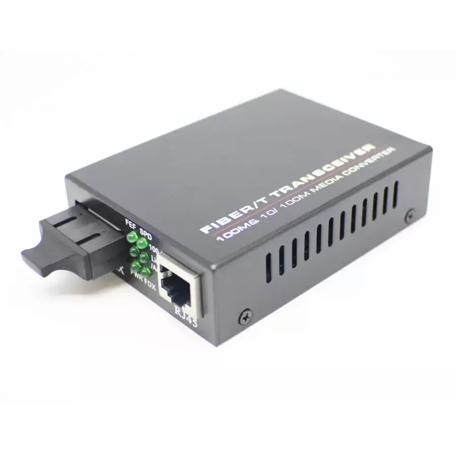 ממיר אופטי Luggar LU-MC100-SC 10/100TX-100Base (SC) MM Duplex 2Km Media Converter תמונה 3