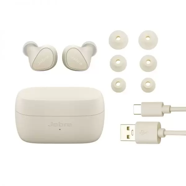 אוזניות לשיחות ומוזיקה True Wireless Elite 4 Light Beige Jabra ג'אברה תמונה 5