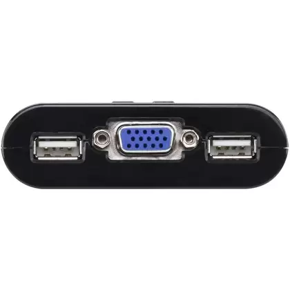 קופסת מיתוג USB VGA Cable KVM Switch ATEN 2-Port דגם CS22U תמונה 3