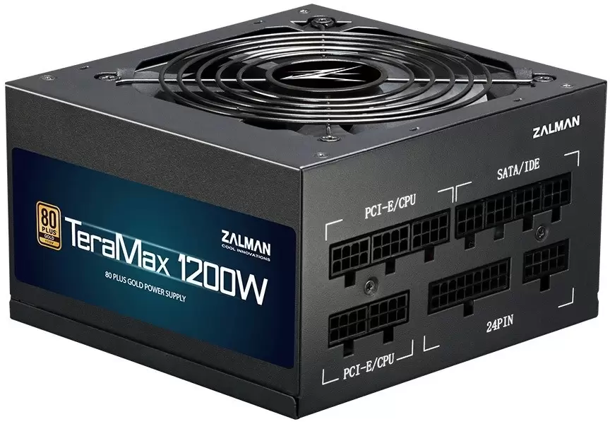 ספק כוח ZALMAN 1200W ZM850-TMX TeraMax 80 PLUS Gold POWER SUPPLY