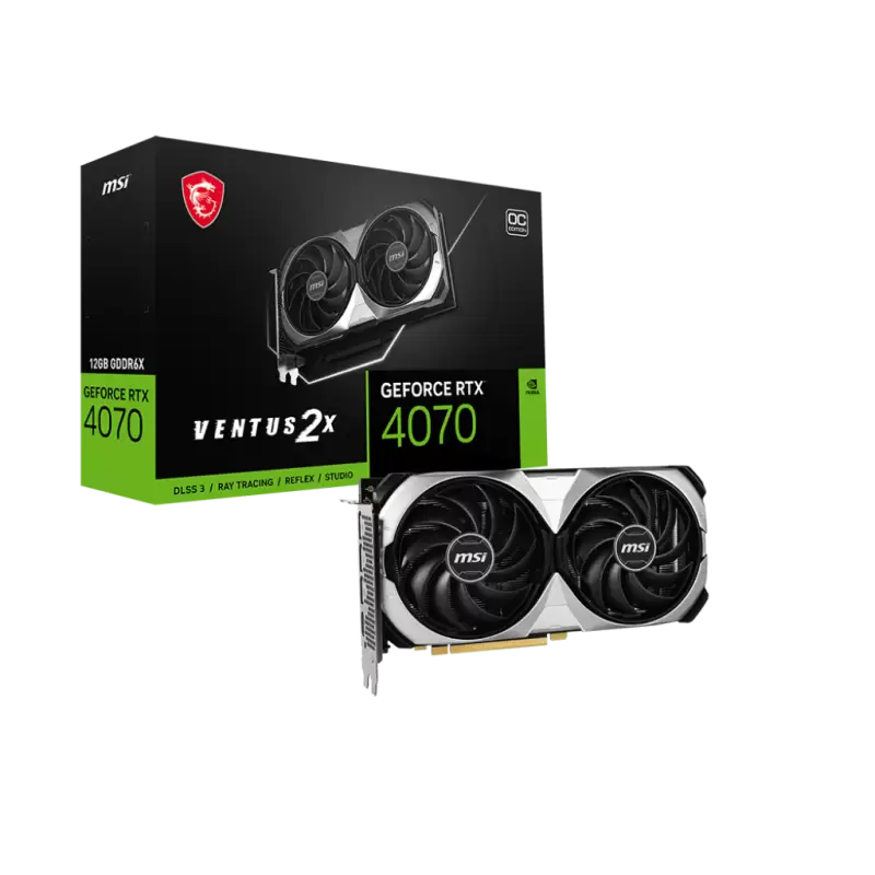 כרטיס מסך MSI GeForce RTX 4070 VENTUS 2X 12G OC