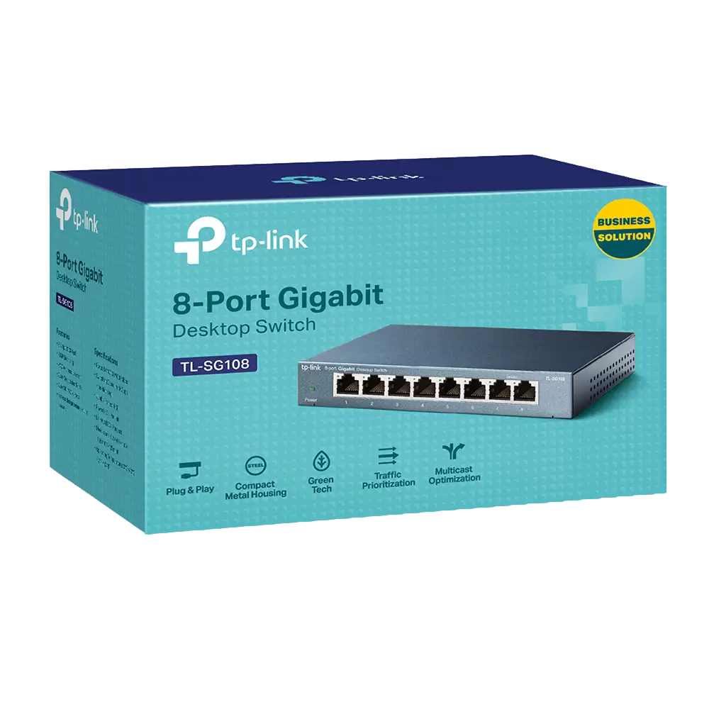 מתג Tp-link SG108 8-Port 10/100/1000Mbps Desktop Switch תמונה 3