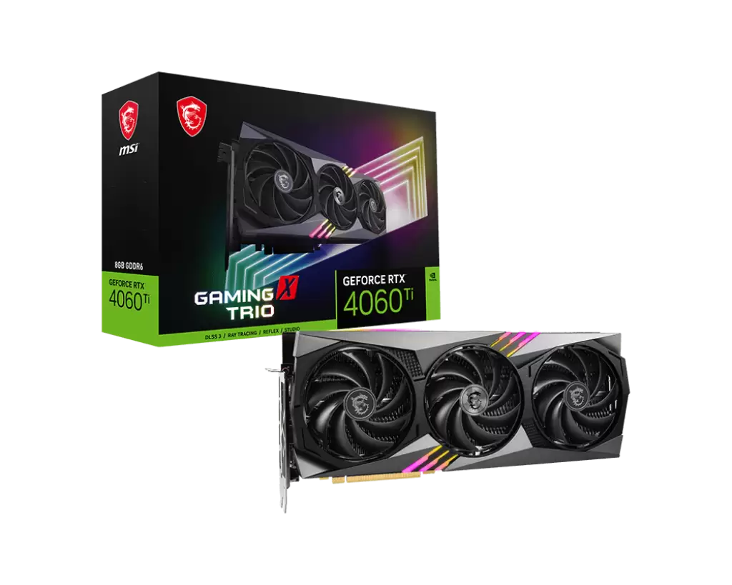 כרטיס מסך MSI GeForce RTX 4060 Ti GAMING X TRIO 8G