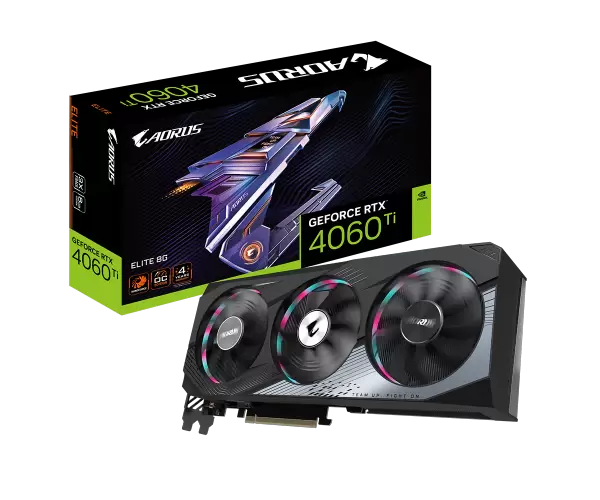 כרטיס מסך Gigabyte RTX 4060 Ti AORUS ELITE 8GB 1XHDMI 3XDP