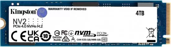 כונן Kingston NV2 PCIe 4.0 x4 NVMe M.2 2280 4TB SSD
