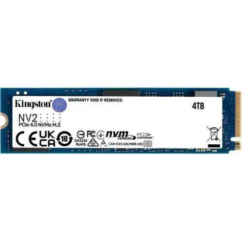 כונן Kingston NV2 PCIe 4.0 x4 NVMe M.2 2280 4TB SSD תמונה 2