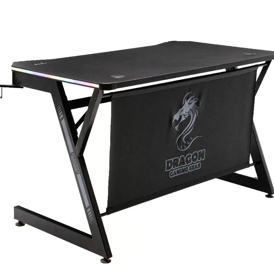 שולחן גיימינג שחור Dragon T7 XL RGB Gaming Table תמונה 2