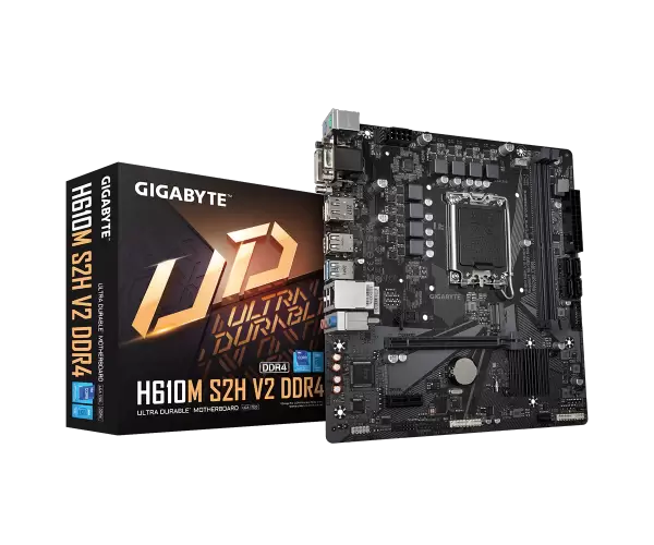 לוח למעבדי אינטל Gigabyte H610M S2H V2 Micro-ATX VGA DVI DP HDMI