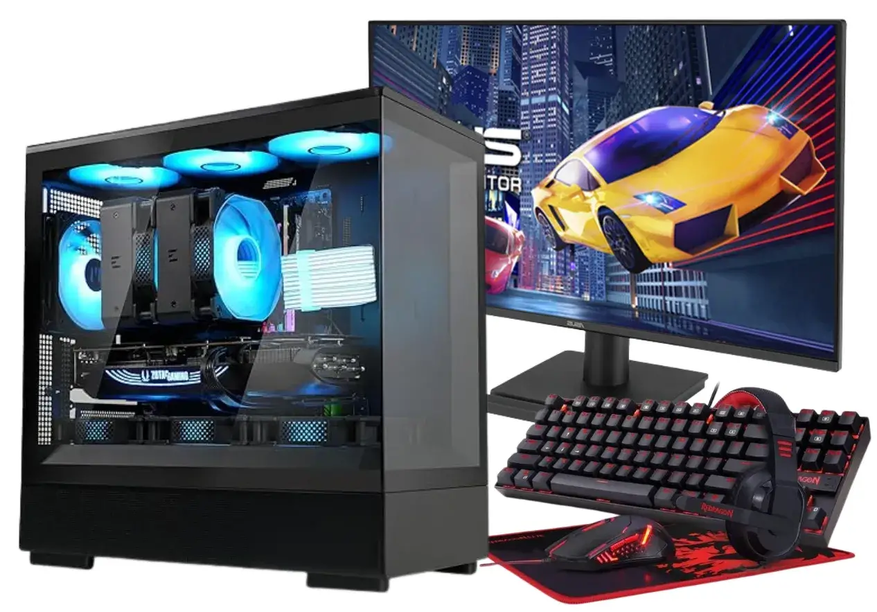 חבילת גיימינג מקצועית I5 14400F 4060  + מסך גיימינג 24" + סט גיימינג מקצועי