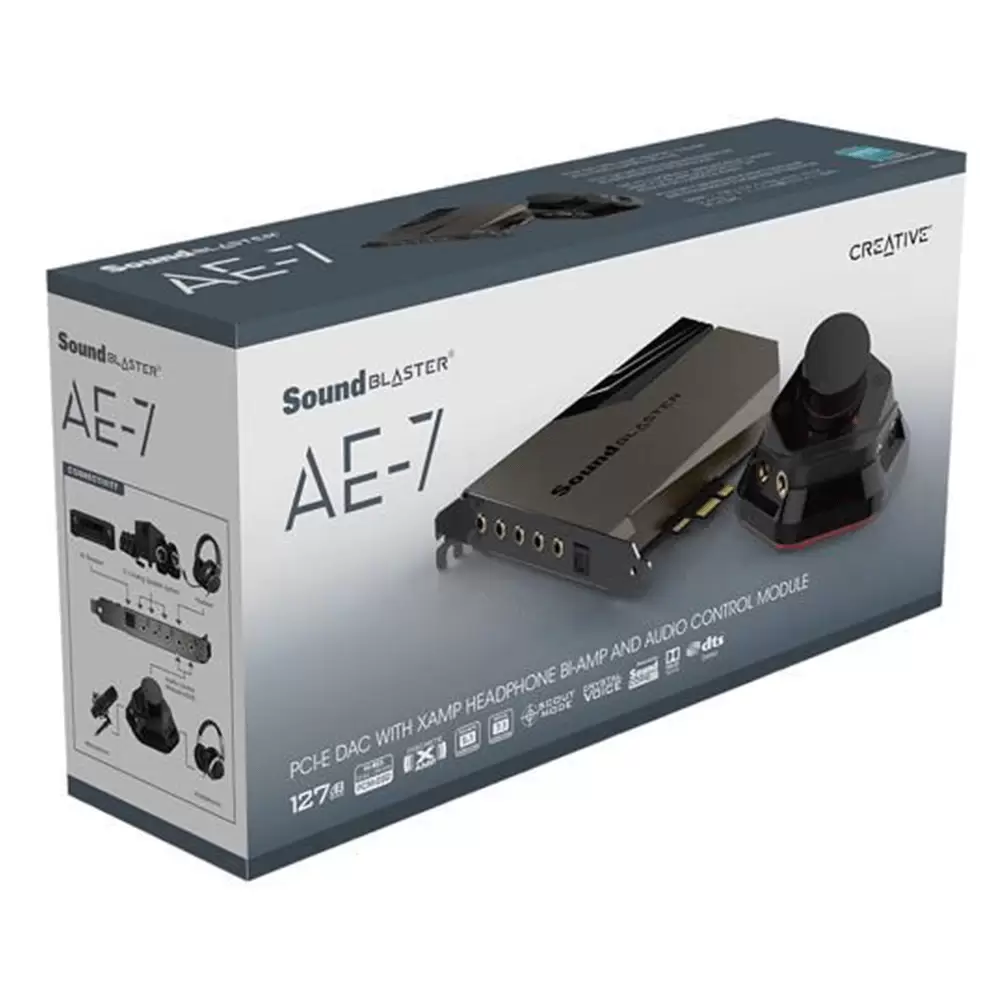 כרטיס קול עם Xamp Discrete ומגבר Hi-res PCI-e DAC אוזניות Bi-amp ומודול בקרת אודיו Creative | SB-AE7 תמונה 2