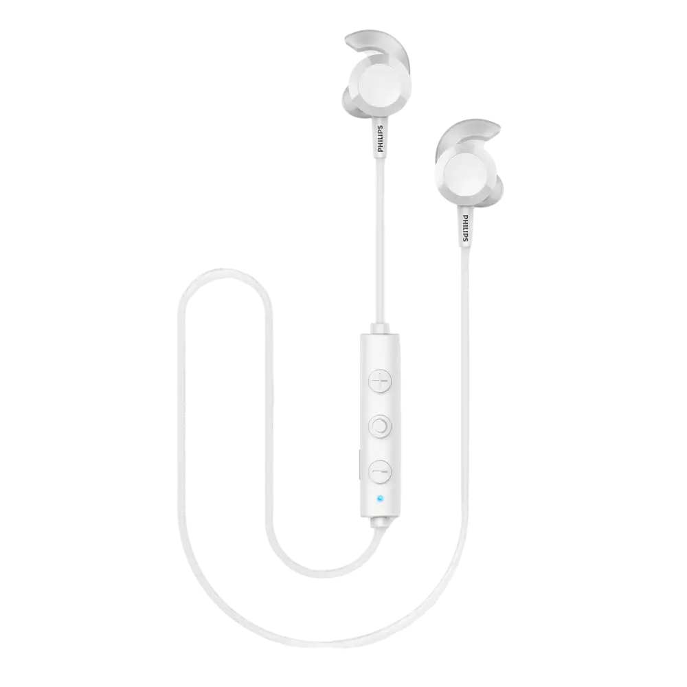 אוזניות כפתור אלחוטיות PHILIPS In-ear wireless headphones בצבע לבן