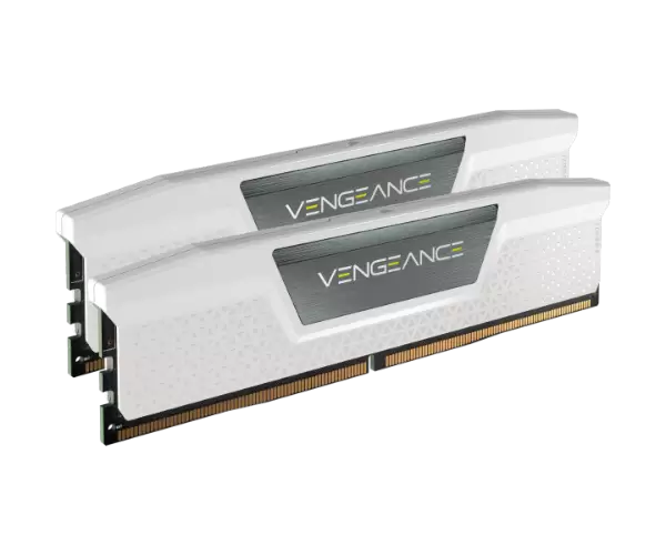 ז. לנייח CORSAIR VENGEANCE 64GB 2x32GB DDR5 5200MHz C40 White תמונה 2