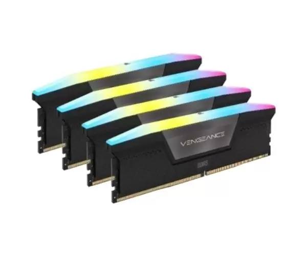 ז. לנייח CORSAIR VENGEANCE RGB 64GB 4x16GB DDR5 6200MHz C32