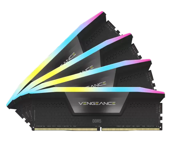 ז. לנייח CORSAIR VENGEANCE RGB 64GB 4x16GB DDR5 6200MHz C32 תמונה 2