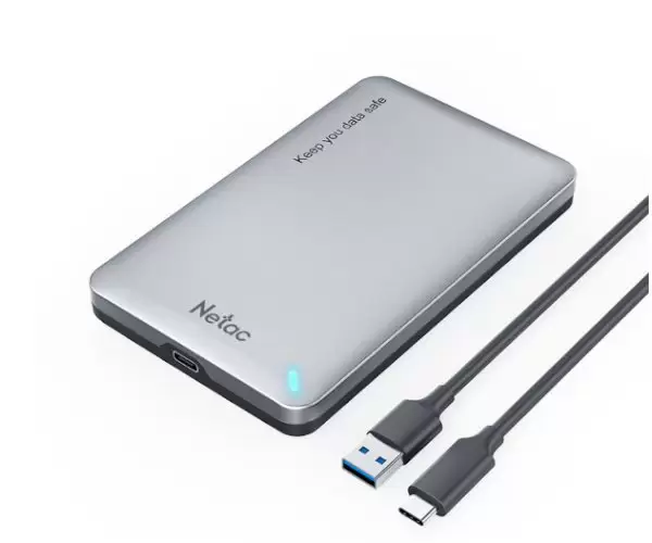 קופסא חיצונית לדיסק Netac USB Type-C/A 2.5 Inch SATA HDD Case