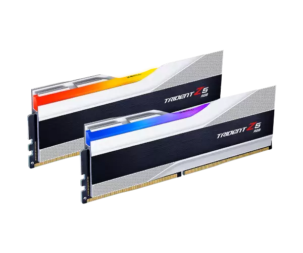 ז. לנייח G.skill Trident Z5 RGB DDR5 32GB 2X16 5200MHZ C36 Silver