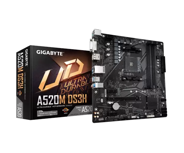 לוח למעבדי Gigabyte A520M DS3H 1.3 AM4 AMD Micro-Atx