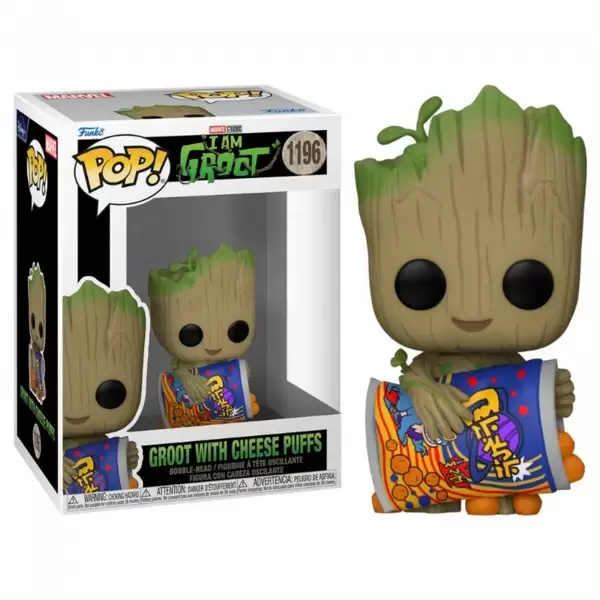 בובת פופ - POP FUNKO! Marvel I Am Groot Groot with Cheese Puffs 1196