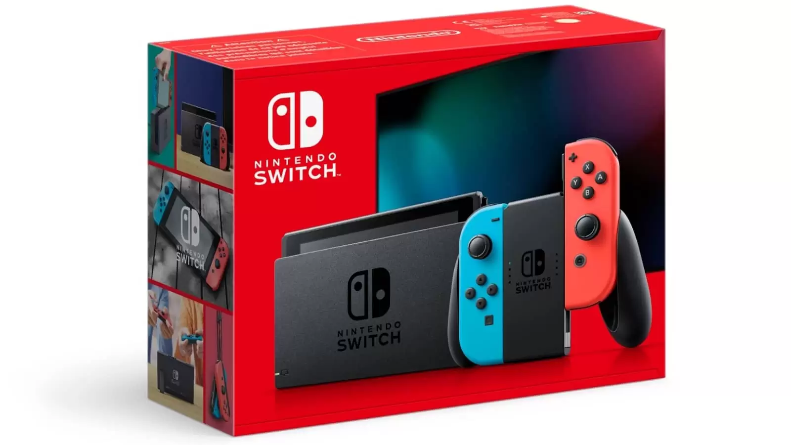 Nintendo Switch עם ג’וי-קון כחול ואדום